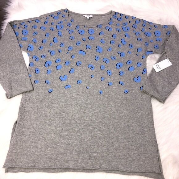 Crown and Ivy NWT Small Sweatshirt Leopard Spots - Picture 8 of 8